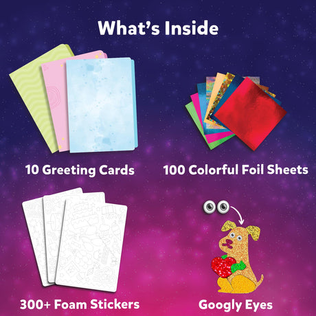 Skillmatics Foil Fun - Card Making Set, No Mess Art for Kids, Craft Kits & Supplies, DIY Creative Activity, Gifts for Girls & Boys Ages 4, 5, 6, 7, 8, 9 Skillmatics