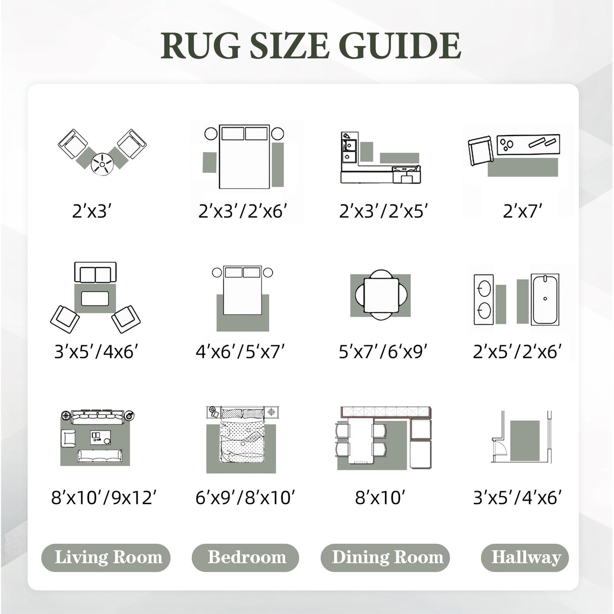 Area Rug for Living Room 9x12: Large Washable Boho Moroccan Rugs Geometric Neutral Rug, Non-Slip Foldable Morden Farmhouse Indoor Floor Carpet for Bedroom Dining Table Home(Brown Green,9'x12') Aoyaomi