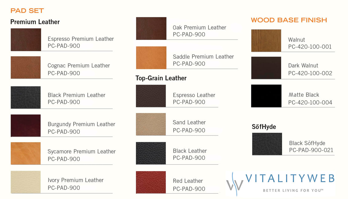 Perfect Chair Human Touch PC-420 Classic Manual Plus Series 2 Dark Walnut Wood Base Zero-Gravity Recliner - Espresso Premium Leather Human Touch