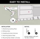 Ziivita Key Holder for Wall - Mail Holder Organizer Wall Mount with Shelf - Rustic Hanging Key Rack Hanger with Hooks Decorative for Home Letter Dog Leash Entryway Farmhouse Living Room Decor Ziivita