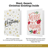 Dessie 30 Unique Christmas Cards with Envelopes 4x6 and Gold Sealing Stickers. Short Greetings Inside. Boxed Christmas Cards and Happy Holiday Greeting Cards Set. Dessie