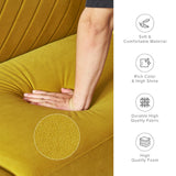 mopio 76.8" Futon Sofa Bed, Small Couch, Sleeper, Loveseat, Mid Century Modern Futon Couch, Sofa Cama, Couches for Living Room (Antique Gold Premium Velvet) mopio