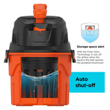 BLACK+DECKER Shop Vacuum Wet and Dry, 3 Gallon 3.0 Peak HP, 3-in-1 Portable Shop Vacuum with Accessories, Vacuum Cleaner for Home, Pet and Car(BDXV18910P-3) BLACK+DECKER