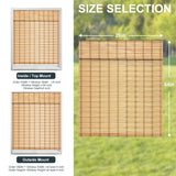 SEEYE Cordless Bamboo Blinds Shades, Light Filtering Bamboo Roller Shades Natural Roman Blind Shade, Bamboo Roll Up Blind for Windows, Easy to Install for Door, Patio, Bedroom, 26" W x 64" H,Natural SEEYE