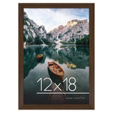 Americanflat 12x18 Poster Frame with Shatter-Resistant Glass - Gallery Style Frame with Engineered Wood - Signature Collection - Photo Frame for Wall Display - Walnut Americanflat