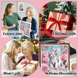 AMORARS 5D Diamond Painting Kit for Adults, Tiger Diamond Art Beginners - Full Diamond Dot Gem Art Flower, Suitable Gifts, and Home Decoration Crafts, 12x12Inch AMORARS