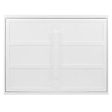 Queen Size Murphy bed with Storage Top Shelf & LED Lights, Horizontal Foldable Wall bed Frame Modern Design for Small Space Living Room Study Bedroom, No Box Spring Needed (White Style1, Queen) THINK 30