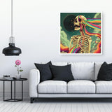 ShiCattle Skull Diamond Art Kits for Adults Beginners,DIY Full Round Drill Diamond Painting Kits Rainbow,Paint by Diamonds Dot Gem Art Crystal Easy,Home Wall Decor 13.7X 13.7Inch ShiCattle