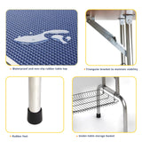 ROOMTEC 46" Dog Grooming Table,Foldable Home Pet Bathing Station with Adjustable Height Arm/Noose/Mesh Tray ROOMTEC