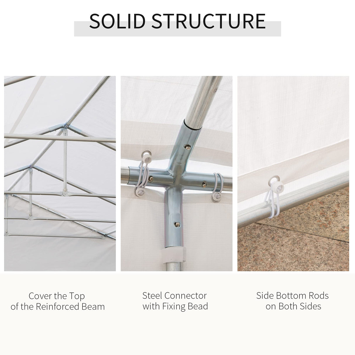 Outsunny 20' x 32' Heavy Duty Party Tent & Carport with Removable Sidewalls and Double Doors, Large Canopy Tent, Sun Shade Shelter, for Parties, Wedding, Outdoor Events, BBQ, White Outsunny