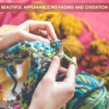 KoovDem Interchangeable Circular Knitting Needles Set - 13 Pairs | Premium Aluminum Needles & Accessories | Rose Gold KoovDem