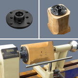 DEEFIINE 4'' Steel Wood Lathe Faceplate Chucks,Faceplate for Wood Lathe,Lathe Face Plate Fit for 1'' x 8TPI Spindle without Screwchuck DEEFIINE