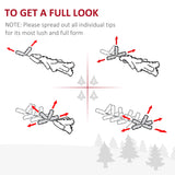 HOMCOM 7' Tall Unlit Slim Fir Artificial Christmas Tree with Realistic Branches, and 865 Tips, Green HOMCOM