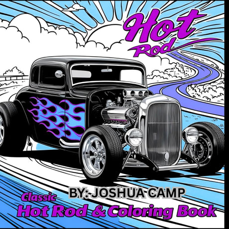 Hot Rods and classics: Classic Car and Hot Rod Bold and Easy Coloring Book fun for all ages WoodArtSupply