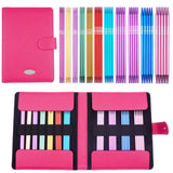 Mdoker 55pcs Double Point Knitting Needles Set Aluminum Knitting Needle 11 Size 2.0mm-5.0mm,6-inch Length Knitting Kits for Handmade Creative DIY Knitting Yarn Projects(Red) Mdoker