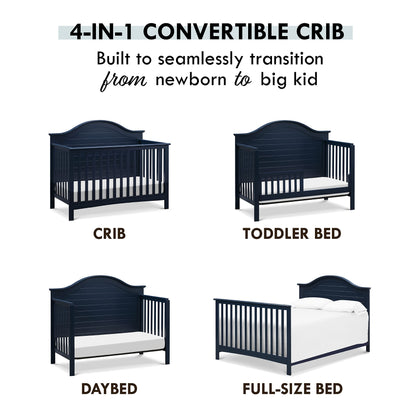 Carter's by DaVinci Nolan 4-in-1 Convertible Crib in Navy, Greenguard Gold Certified