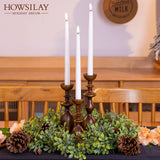 HOWSILAY Candle Holder Wood Candle Holders for Table Centerpiece Candlestick Holders Modern Farmhouse Decor Candlesticks fits 3/4" or 7/8" Taper Candle and Dia 1.5" Led Tea Lights or Pillar Candles HOWSILAY