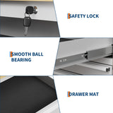 72 Inch Tool Chest, Tool Cabinet with 15 Drawers, Mobile Storage Cabinet with Locking System, Stainless Steel Material and Sturdy Structure, High Capacity for Home Workshop Kitchen and Garage. GAOMON