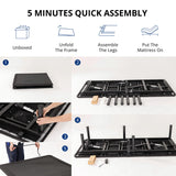 Dyonery Split King Adjustable Bed Base Frame with Wireless Remote + 14 Inch Copper Memory Foam Mattress Bed in a Box, Head and Foot Incline & Massage, Zero Gravity, Fiberglass Free, 80" × 76" Dyonery