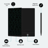 LCD Writing Tablet for Adult: 6.5 Inch Mini Full Screen Drawing Board Reusable Digital Notepad Portable Use for Office Study Teaching YOLIPULI