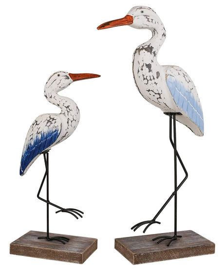 SAILINGSTORY Wooden Sea Bird Figurine and Statue Seagull Decor Sculpture Nautical Coastal Beach Decor HOME DECOR SAILINGSTORY