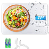 MegaWise Precision Food Scale, 33lb Waterproof Rechargeable Digital Kitchen Scale, 1g/0.04oz Precise Graduation, Weight Grams and Ounces for Cooking Baking, 5 Units Conversion, Tare Function MEGAWISE
