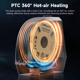 2024 Official CREALITY Space Pi Filament Dryer, 360° 110W PTC Hot-Air Heating 3D Printer Filament Dryer Box with Fan, Filament Dehydrator Storage for PLA ABS PETG PA Filament 1.75 2.85mm Creality