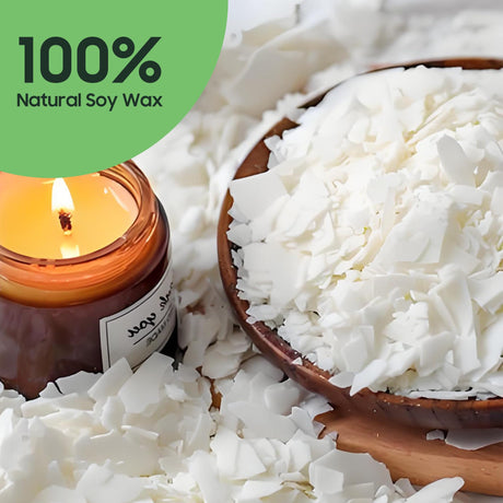 Ohcans Premium Soy Wax for Candle Making, 2.2lbs Natural Soy Wax, 100 Cotton Wicks & Holders Ohcans