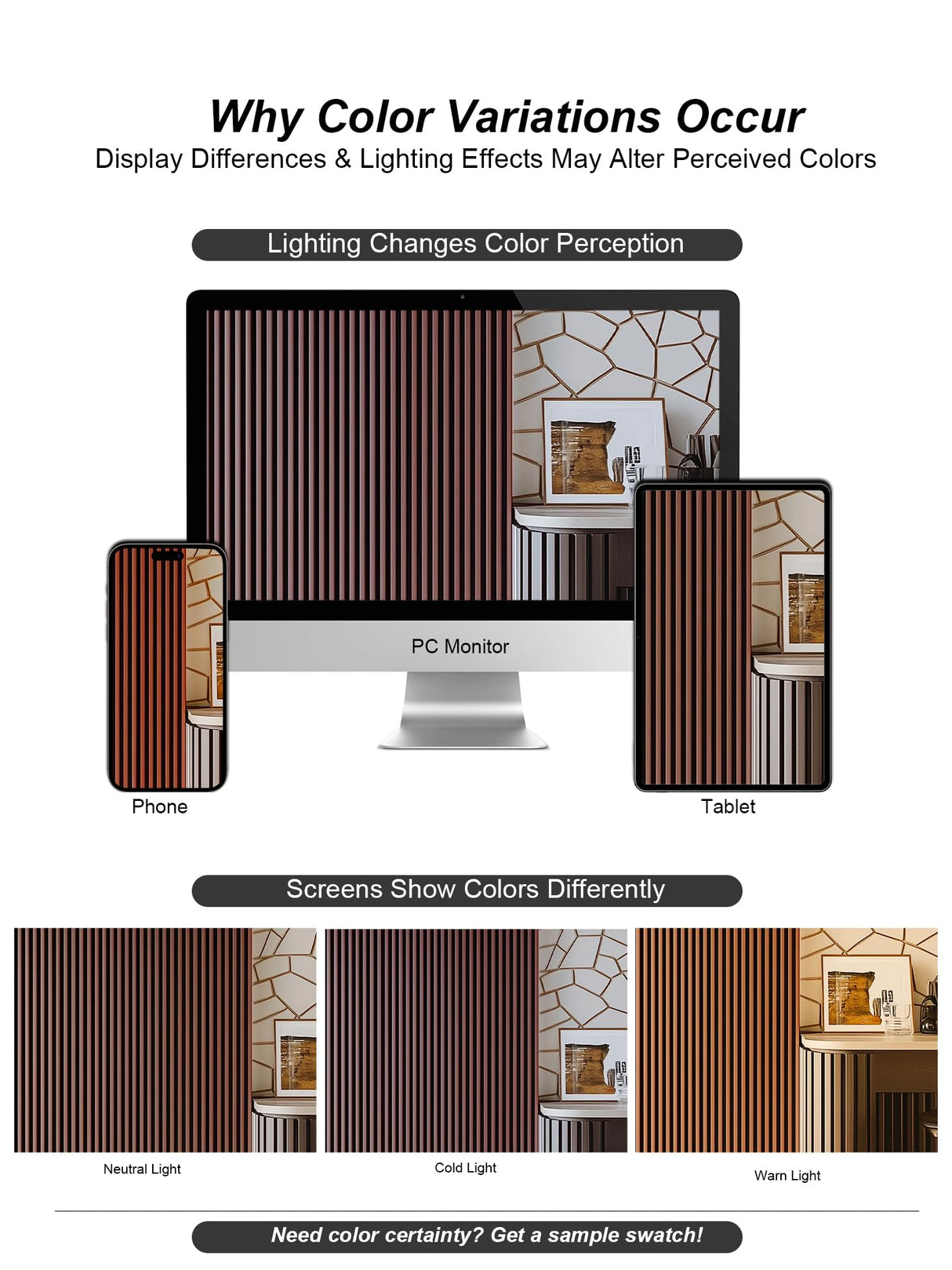 Woven Sound Wood Panels for Wall, Functionality and Durability, Enhanced Acoustic & Sound Proof Fluted Design, Versatile Wood Slat Wall Decor for Home & Office, 2 Pack Walnut, 47.2x23.6 Inch WoveN SounD