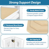 PrimeZone 36" W x 16" D x 72" H Closet Storage Shelves - 5 Tier White Metal Connector Shelving, Adjustable Heavy Duty Garage Shelves, Utility Rack Organizer Shelf for Kitchen Pantry Closet Garage PrimeZone