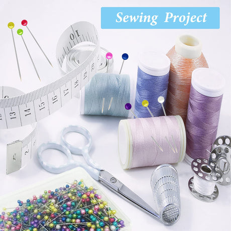 600PCS Sewing Pins Straight Pin for Fabric, Pearlized Ball Head Quilting Pins Long 1.5inch, Multicolor Corsage Stick Pins for Dressmaker, Jewelry DIY Decoration, Craft and Sewing Project Sunenlyst