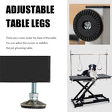 JETEAGO 49.6” Pet Dog Grooming Table Adjustable Professional Trimming Table with Arms,Noose for Large Cat Shower Table, Maximum Capacity Up to 330LBS JETEAGO