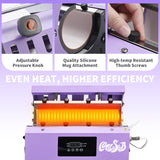 CoolSub Tumbler Heat Press Machine, Mug Press Machine for 30oz 20oz, Sublimation Blank Skinny Tumbler Glass Jar Can 11-16oz Mugs, Heat Transfer Print for Sublimation Tumblers, Cups, Mugs Purple CoolSub