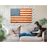Art Acoustic Panels, 8 Pack Self-Adhesive Large Wall Art Paintings for Wall Decoration, Sound Absorbing Panels for Recording Studio, Living room and Bedroom,48X32inch (FLAG) JBER