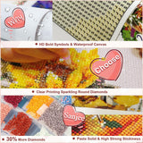 Sanjee Deer Diamond Art Kits for Adults, Landscapes Diamond Painting Kits for Beginner, 5D DIY Round Full Drill Gem Art Crafts for Home Wall Decor Gift, 12x12inch Sanjee