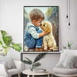 Dog Diamond Paintings Kits for Adults, Diamond Art with Dogs Full Drill Diamond Dots Paint with Diamonds Gem Arts and Crafts for Beginner Adults Home Wall Decor Generic