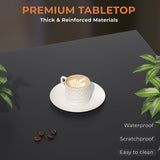 GreenForest Coffee Table with Storage for Living Room, Small Square Center Tables with Seamless One-Piece Tabletop Farmhouse Style, Black GreenForest