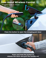 Portable Level 1/2 EV Charger for Tesla, 16A Electrical Tesla Car Mobile Charger 25FT Extension Cable with 240V NEMA 6-20 Plug, 120V NEMA 5-15 Adapter, NACS Home Wall Connector for Tesla Model-Y/3/S/X SEGUMA