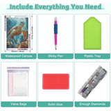 Sea Turtle Diamond Painting Kits for Adults - Diamond Art for Adult Turtle, Gem Painting Crafts Kits Gift, DIY 5D Gem Art Perfect for Home Wall Decor Gifts (16x12 inch) xackcme