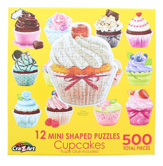 RoseArt - Mini-Shaped - Cupcakes - 500 Piece Jigsaw Puzzle for Adults