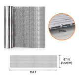 VUAOHIY Double Reflective Insulation Roll, 47''X15' Double-Sided Aluminum Bubble Insulation Roll, Rv Window and Window Insulation for Winter and Summer, Garage Door, Roof, Car VUAOHIY