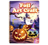 ilauke Art & Craft Activity - Foil Fun Art Craft Paper Kid Carft, DIY Creative Activity, Foil Art Stickers for Birthday Halloween for Boys & Girls Ages 3, 4, 5, 6, 7 ilauke