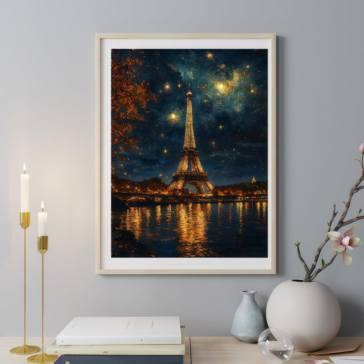 5D Diamond Painting Kits for Adults, Landscape Eiffel Tower Diamond Art Kits for Adults Beginner, DIY Full Drill Diamond Dot Gem Painting for Home Wall Decor 12x16inch BYGFHLYW