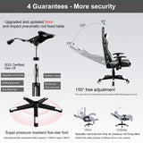 GTRACING Gaming Chair with Speakers Bluetooth Music Video Game Chair Audio Ergonomic Design Heavy Duty Office Computer Desk Chair (White) GTRACING