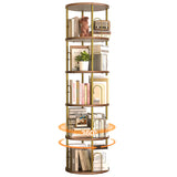 neatevday 5 Tier Rotating Bookshelf, 360° Display Rotating Bookshelf Tower, Tall Spinning Book Shelf, Space Saving Floor Standing Spinning Bookcase for Living Room, Bedroom, Office neatevday