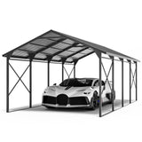 ALAULM 12x22 FT Heavy Duty Carport with Galvanized Steel Roof and Enhanced Frame, Durable Metal All Weather Carport Garage for Cars,Trucks,Boats,and Tractors ALAULM