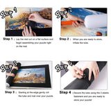 Jigsaw Puzzle Mat Roll Up - 2000 1500 500 Pieces Saver Large Puzzles Board for Adults Kids, Storage and Transport Premium Pump Puzzle Glue Felt Mat Inflatable Tube Cover Keeper Pad Holder Organizer Genovega