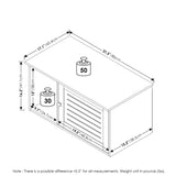 Furinno Peli Farmhouse Hidden Cat Litter Box with Divider, Ebony Furinno