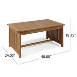 Christopher Knight Home Grace Outdoor Acacia Wood Coffee Table, Brown Patina Finish Christopher Knight Home
