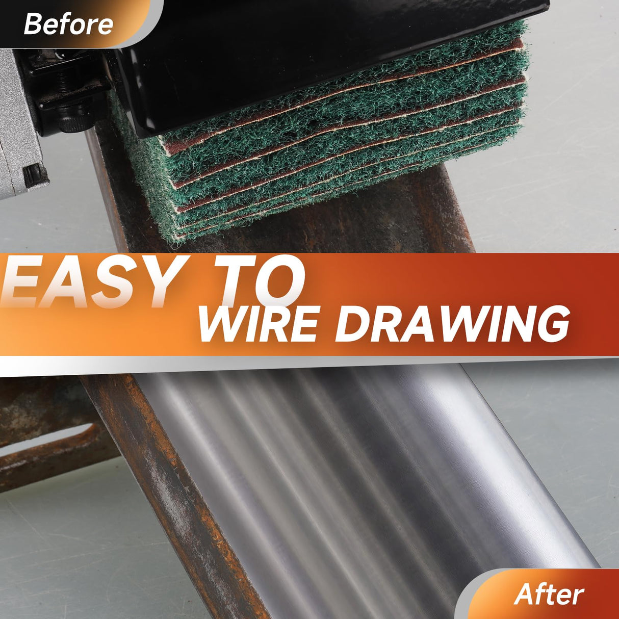 Non-Woven Wheel Surface Conditioning Tool, 180 Grit 120 x 100 x 19 mm Abrasive Drawing Polishing Wheel with Sandpaper for Wood Metal Burnishing Wheel 4.7"x 4" POTUINOM